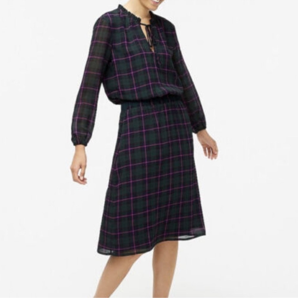 J.Crew Factory Tartan Plaid Dress